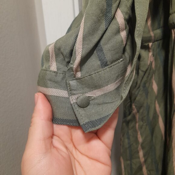*BOGO FREE* Torrid Women's Size 4 | Green Mini Challis High-Low Shirt Dress - Picture 12 of 14